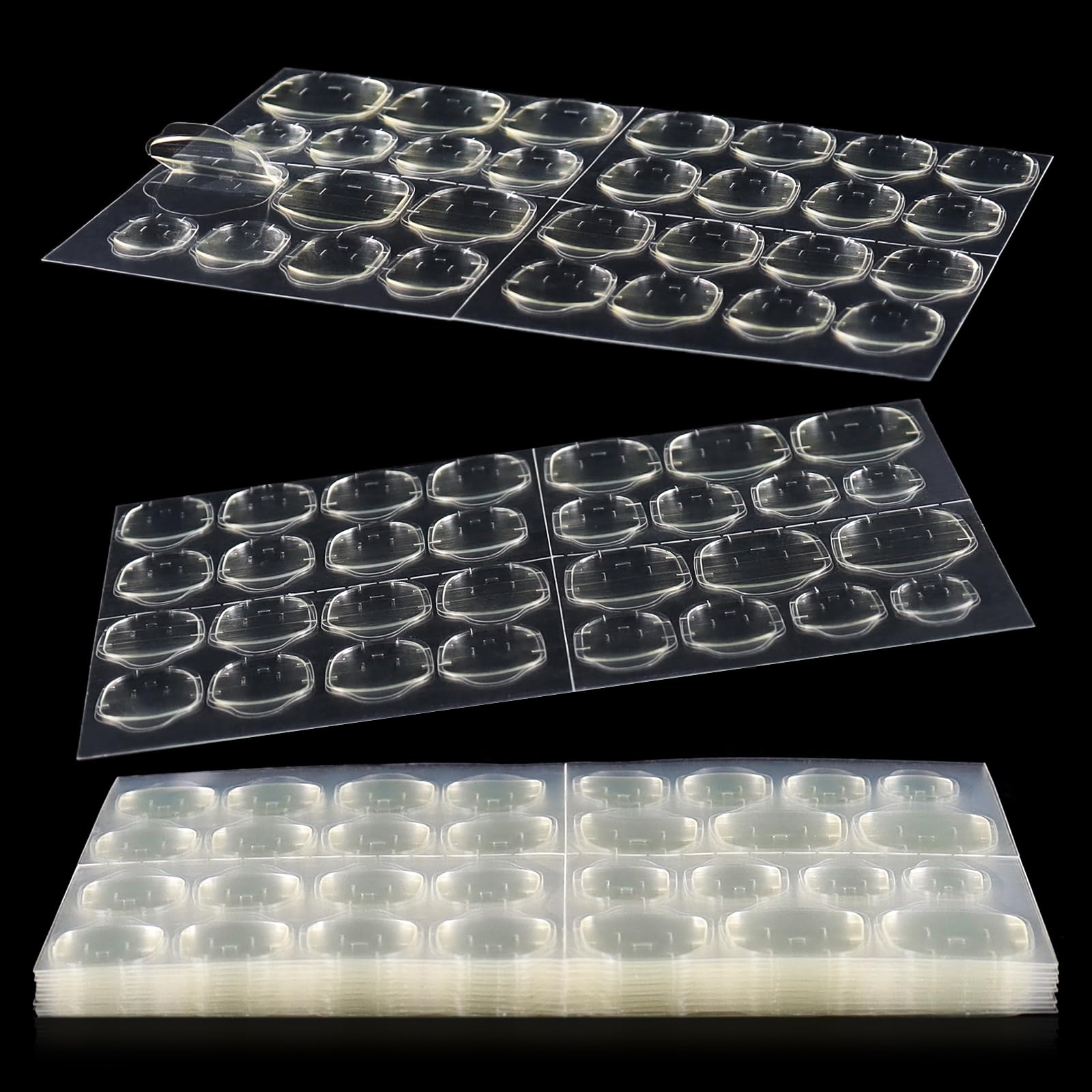 Allstarry Nail Tabs pack overview shows 12 sheets for versatile sizing and quick nail shape fitting.