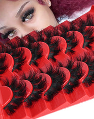 Allureza Red Box lashes strip design for seamless cluster-lash fullness and easy daily glam.
