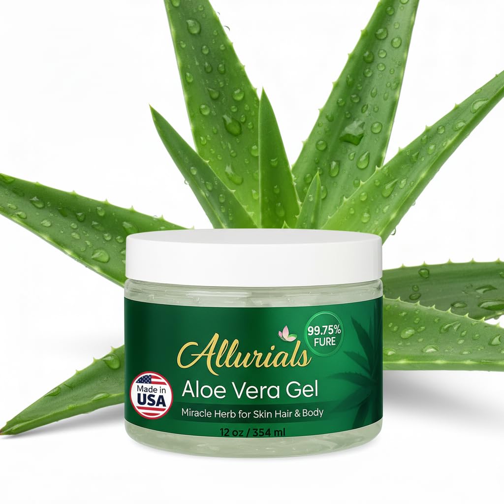 Allurials Aloe 99-75 puro frasco, hidratación suave para piel