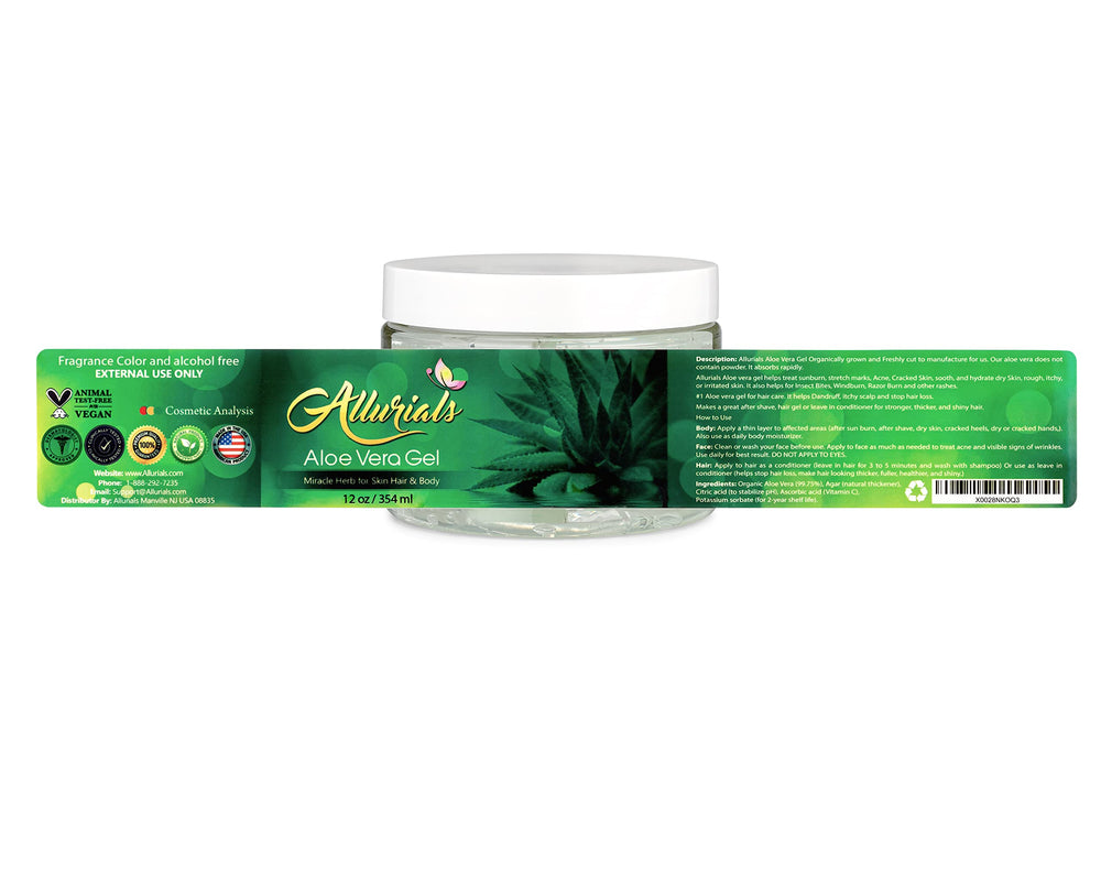 Allurials Aloe, etiqueta aprobada por dermatólogos para uso seguro