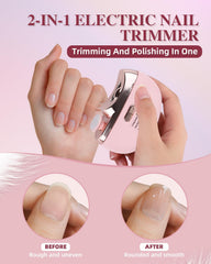 Allyplay 2-in-1 nail clipper-polisher for safe baby and adult care.
