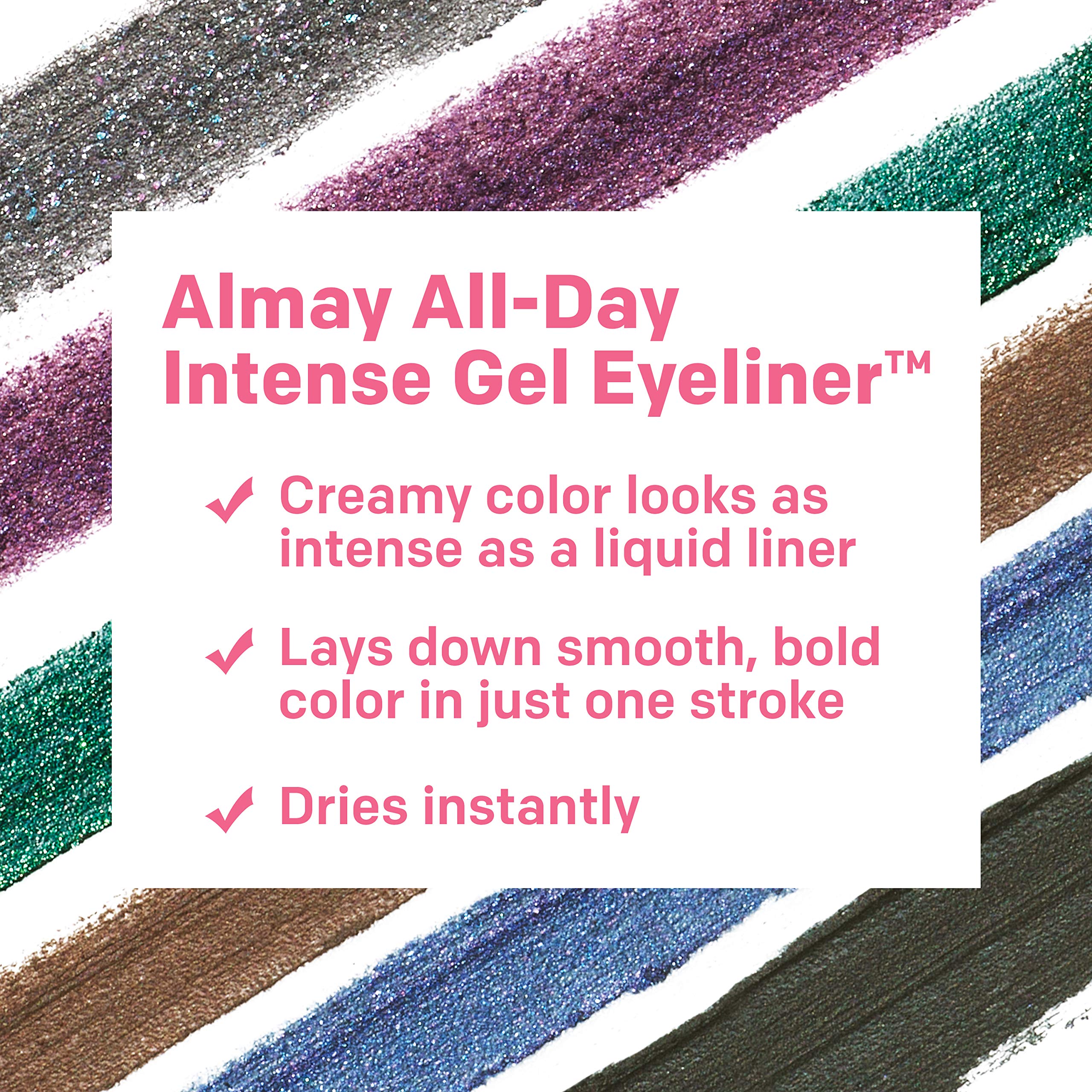 Almay All Day Intense Gel Eyeliner Pencil applying on upper lash line for smooth glide