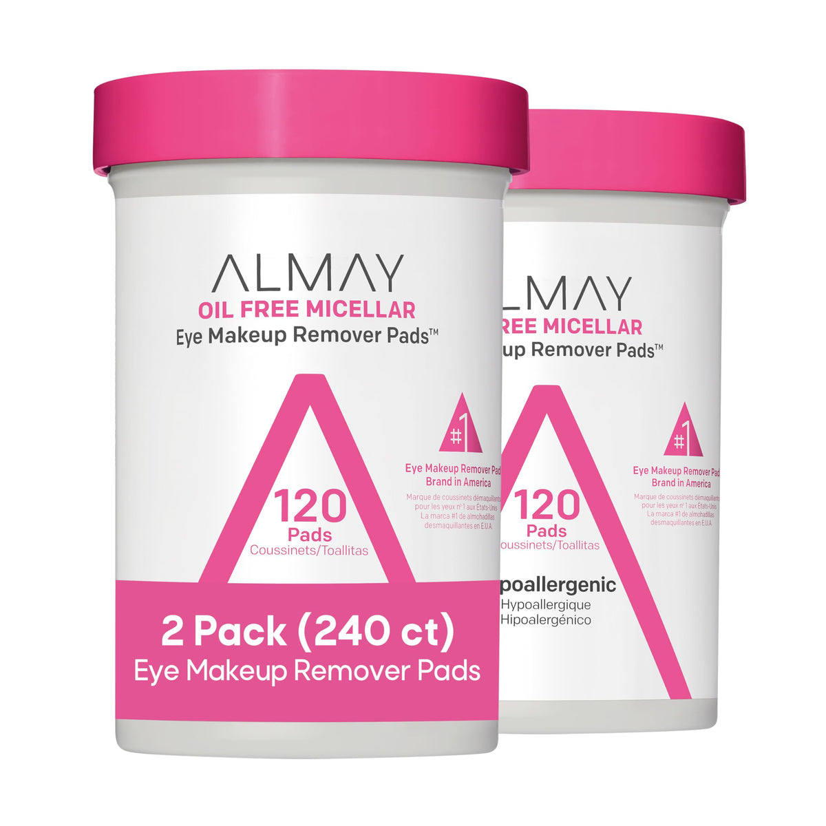 Almay almohadillas desmaquillante ojos micelares, limpieza suave y eficaz
