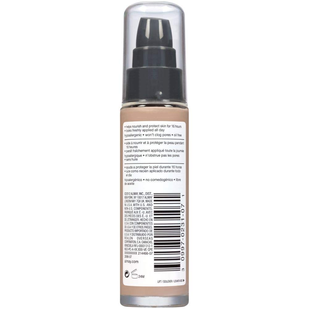 Envase higiénico de Almay Base Líquida para uso diario.