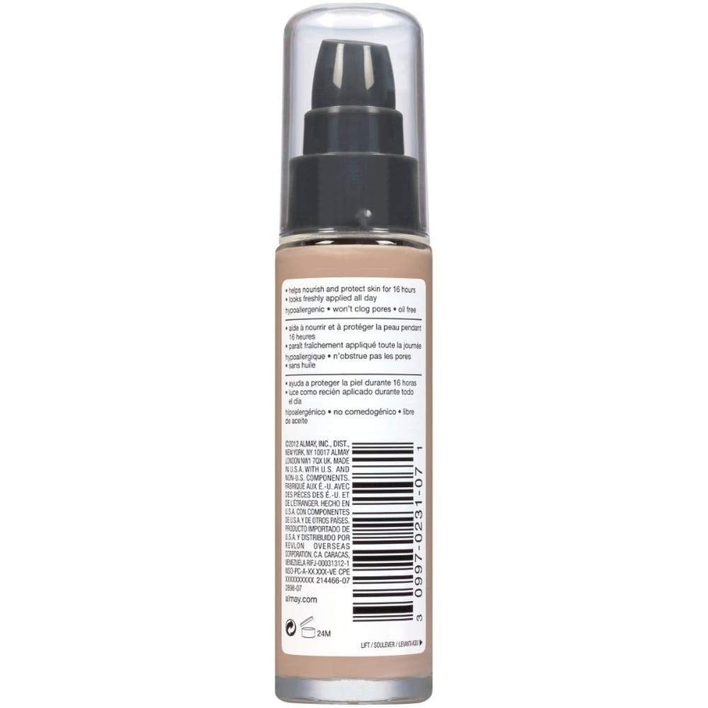 Envase higiénico de Almay Base Líquida para uso diario.
