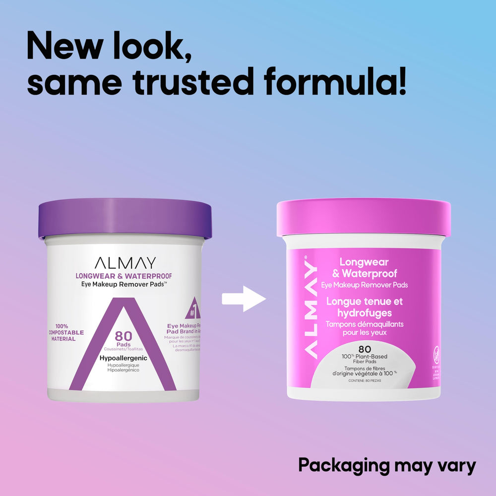 Almay remover pad with packaging display, on-the-go cleansing.