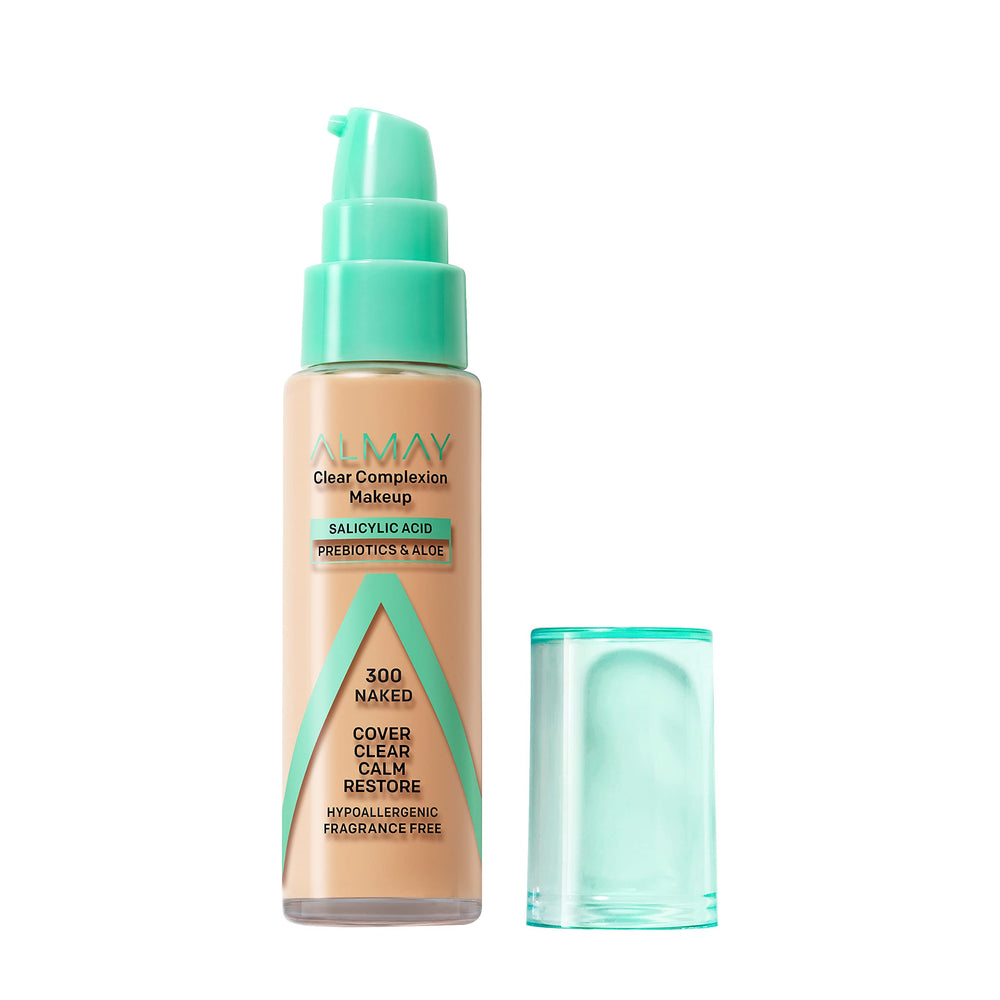 Almay Clear Complexion: botella de base con acabado suave mate y cobertura media