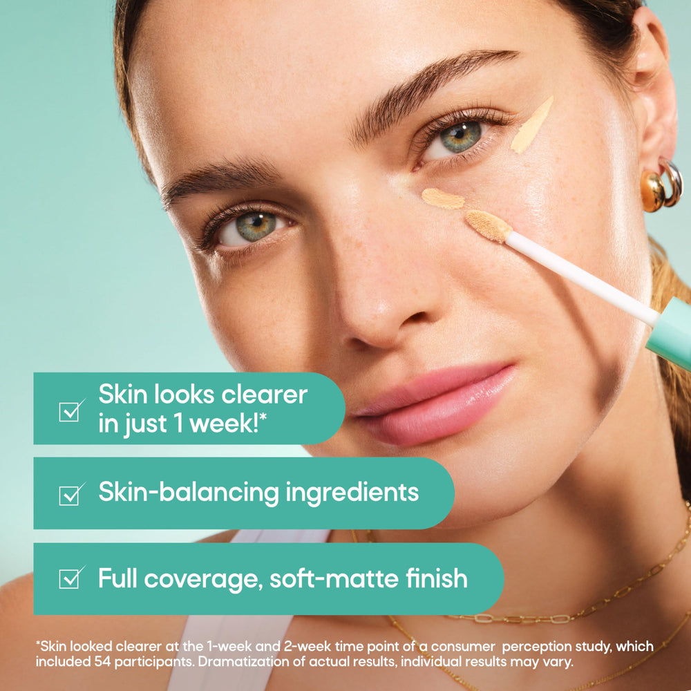 Swatches de Almay Clear Complexion Concealer para encontrar tono natural.