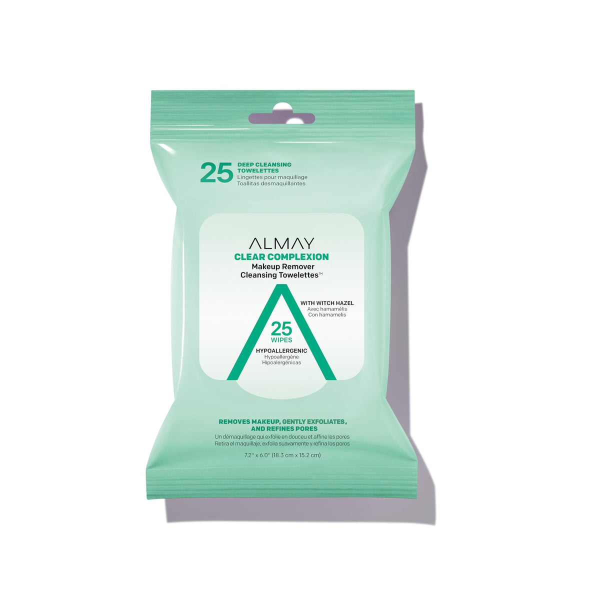 Almay Clear Complexion towelette pack for deep cleansing and quick makeup removal on the go