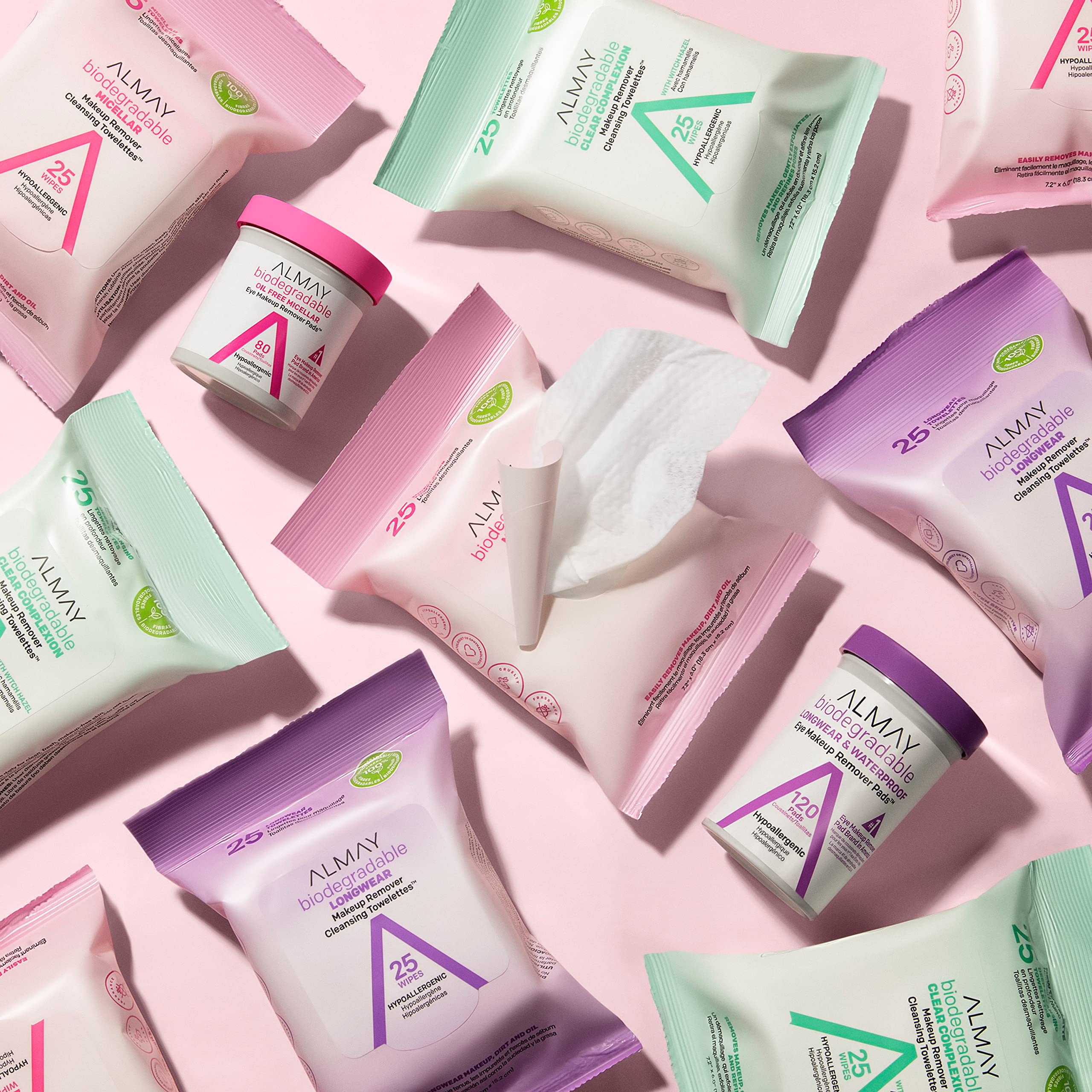 Almay cruelty-free remover wipes suitable for all skin types