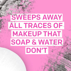 Almay Eye Makeup Remover Liquid closeup shows soothing aloe and cucumber blend.