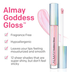 Almay brillo labial Angelic, acabado holográfico que ilumina.