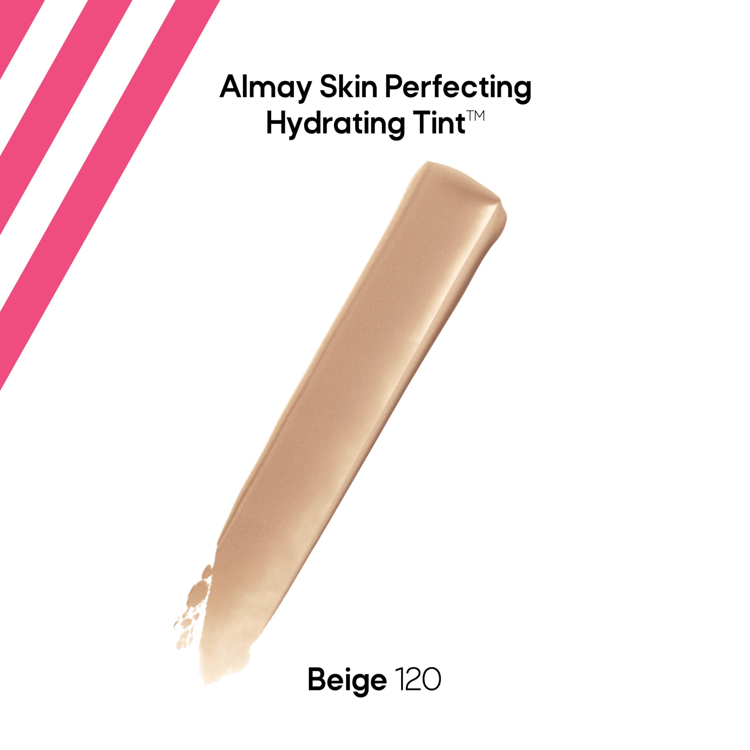 Almay Hydrating Liquid Foundation Tint application swirl demonstrates easy blending.