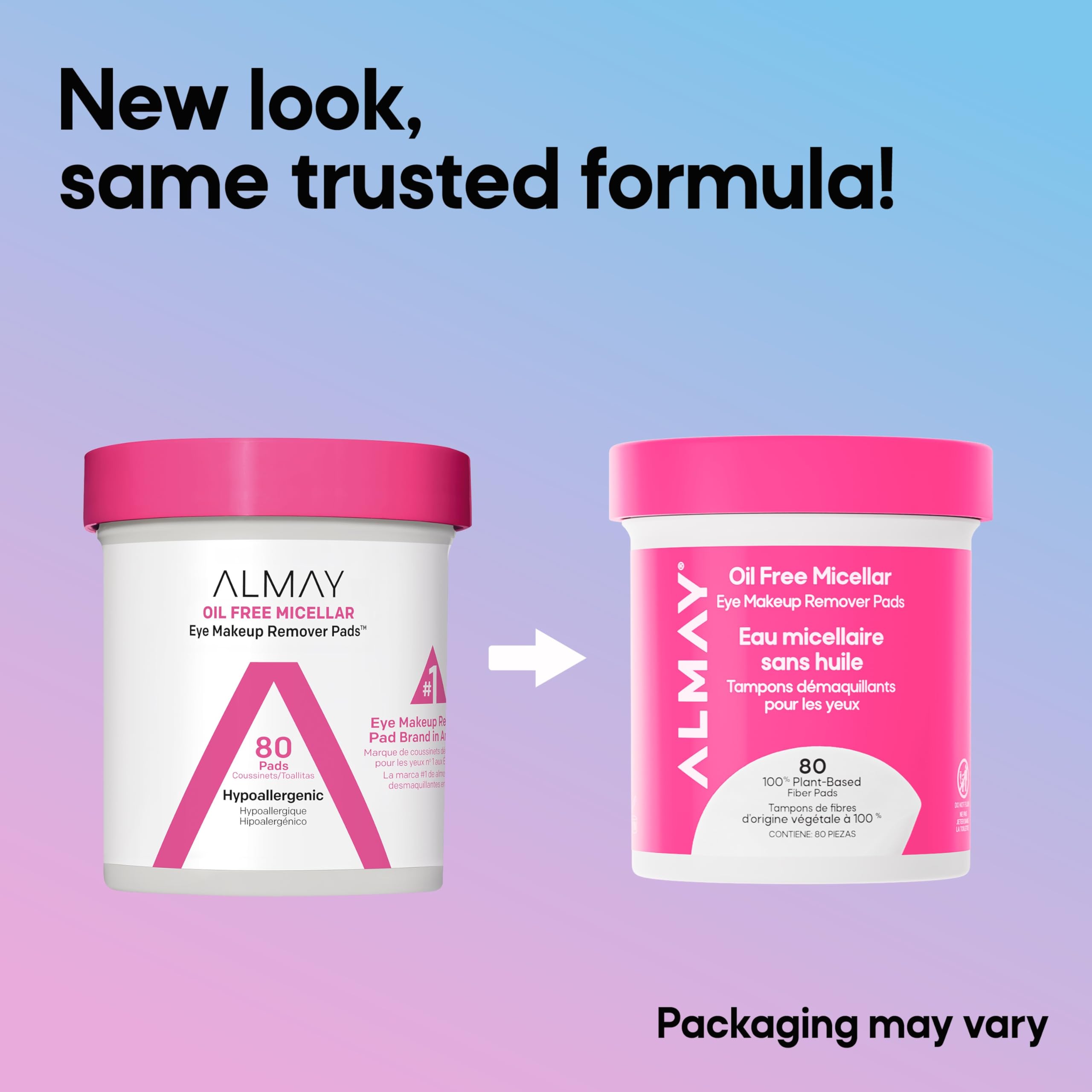 Almay oil-free cleansing pads leave skin clean with no greasy residue