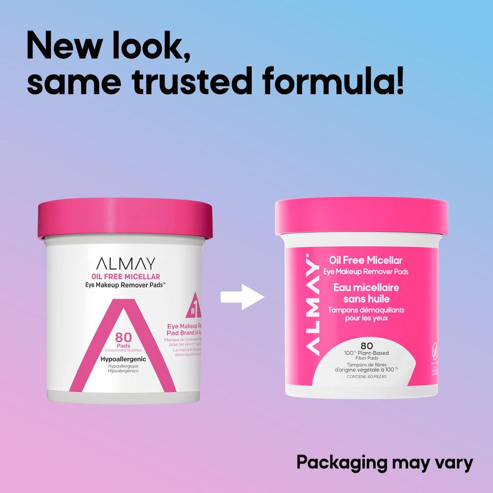 Almay oil-free cleansing pads leave skin clean with no greasy residue
