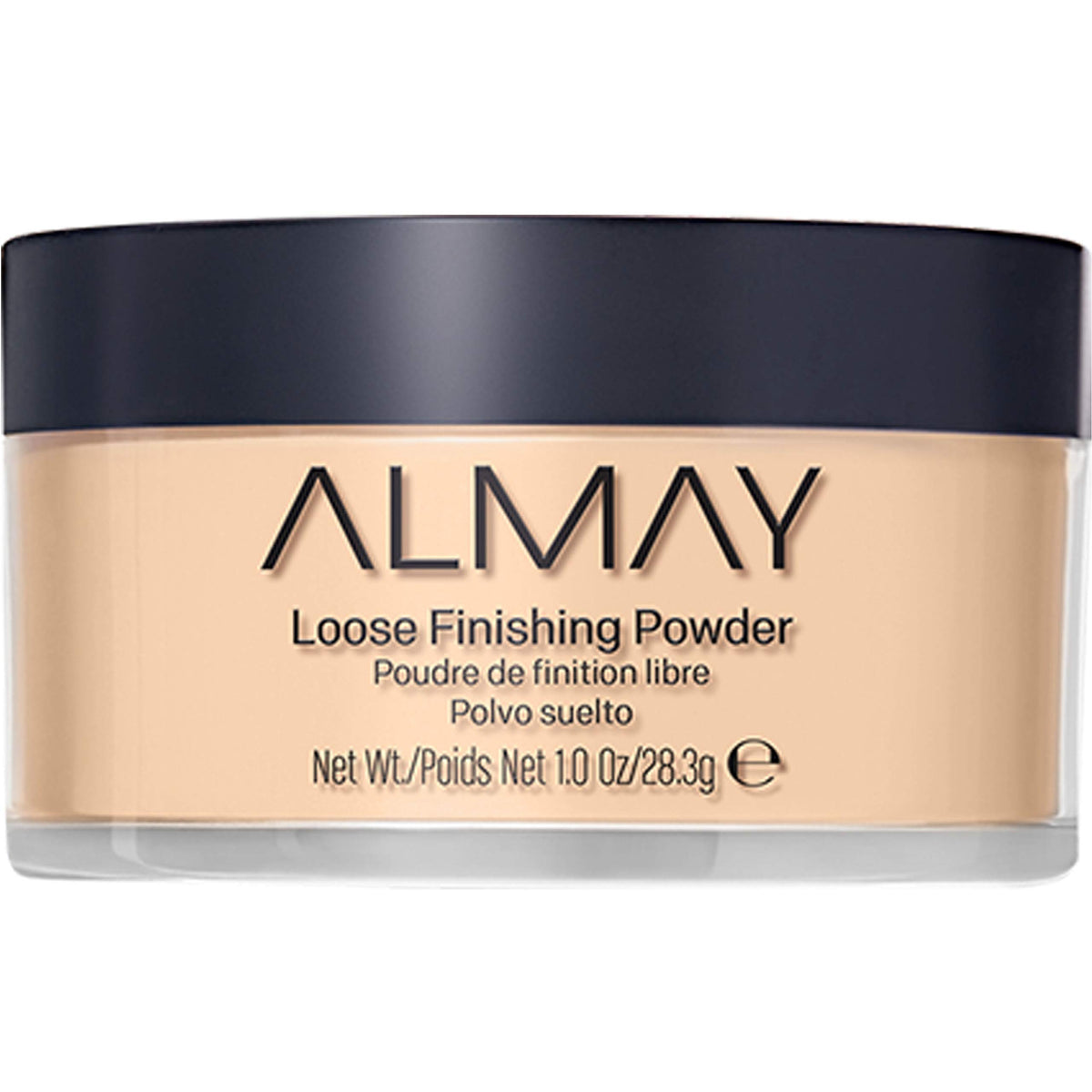 Almay polvo suelto en envase de 1 oz para fijar maquillaje con ligereza