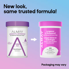Almay pads removing waterproof mascara without rinsing.