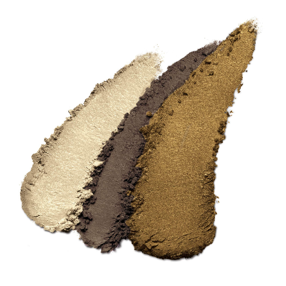Almay Shadow Trio Coppery Blaze swatches show versatile shades for day to night looks