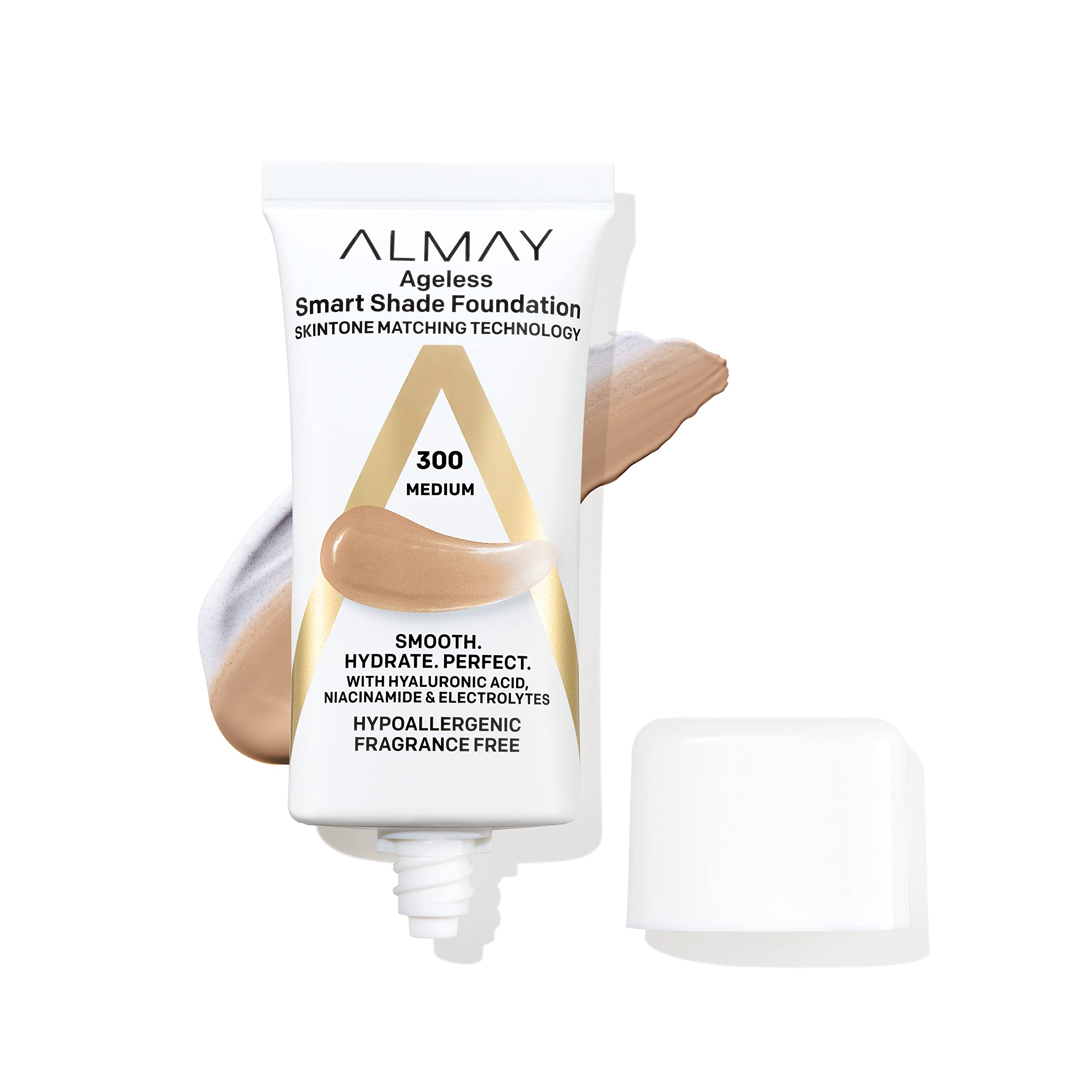 Almay Smart Shade Fondo en empaque, práctico para revisar tono sin compromiso.