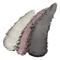 Almay Smoky Trio palette closeup highlights color-coordinated lavender tones.