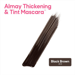 Almay wand close-up highlighting plant-derived bristles for smooth application