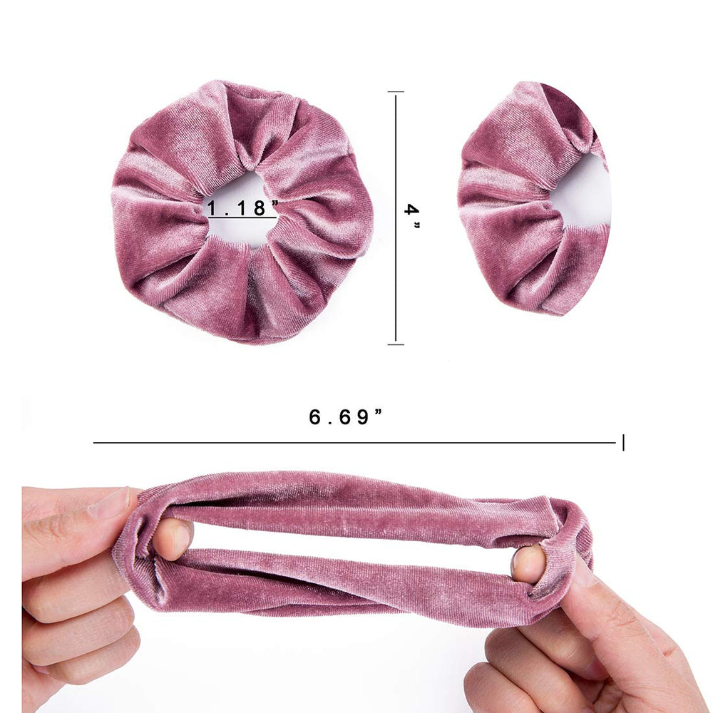 ALMHH coleteros de terciopelo marrón oscuro: suave sujeción para cabello fino.
