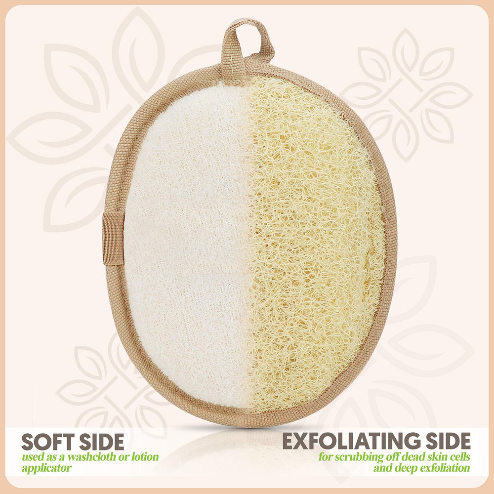ALMOONI loofah sponge flexible bend fits body contours