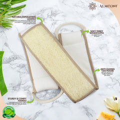 Almooni lufa espalda textura natural: exfoliación suave y natural