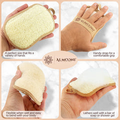 Lufa ALMOONI flexible que abraza las curvas del cuerpo para exfoliar todo