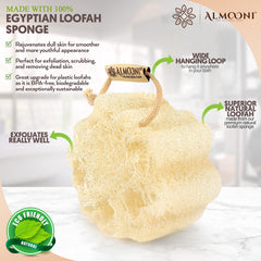ALMOONI lufa natural con fibras gruesas para exfoliación más eficiente