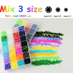 ALOCIAM mixed-size rhinestones in 3mm, 4mm, 5mm for versatile designs.