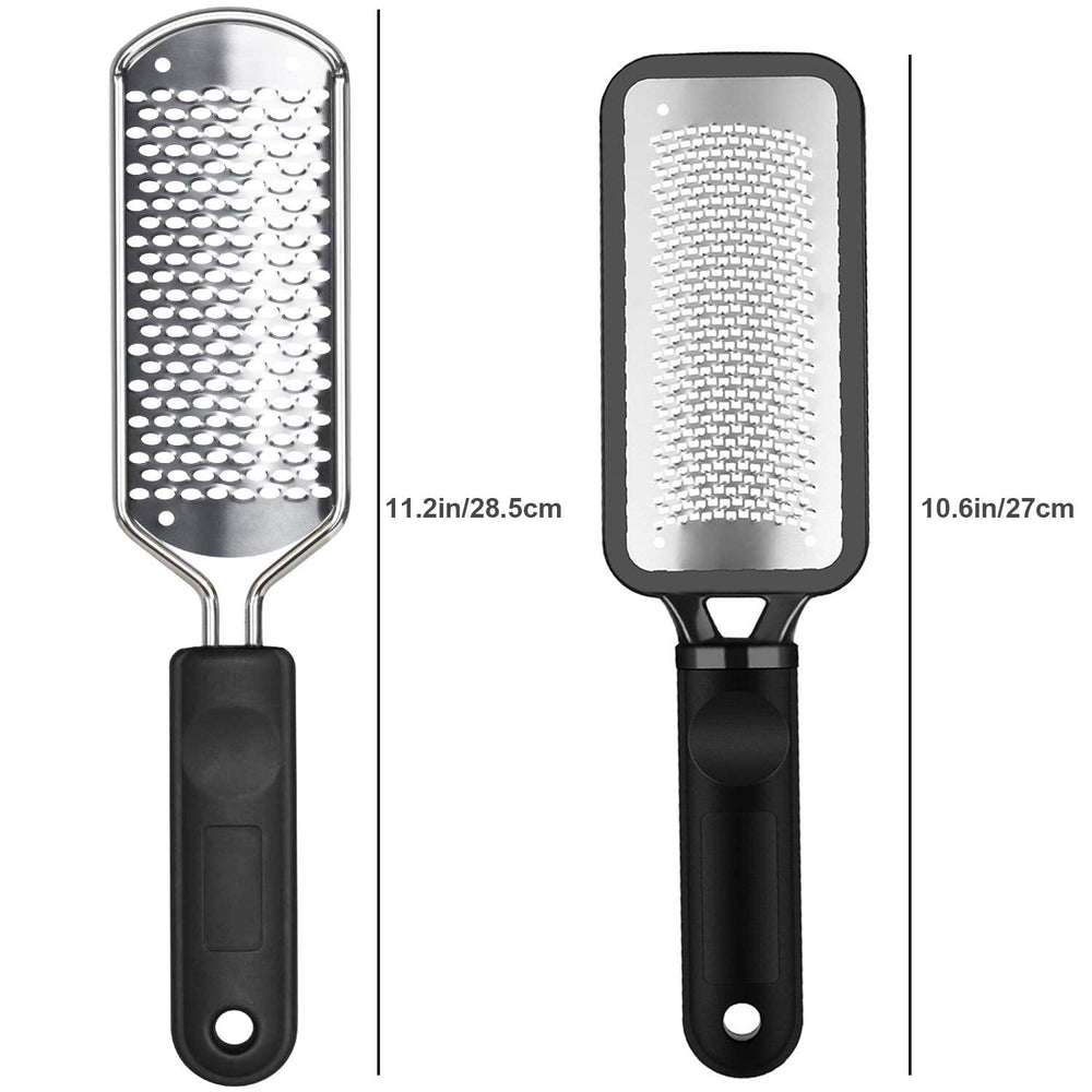 ALOCKMA stainless steel foot file close-up shows rust-resistant, durable design.