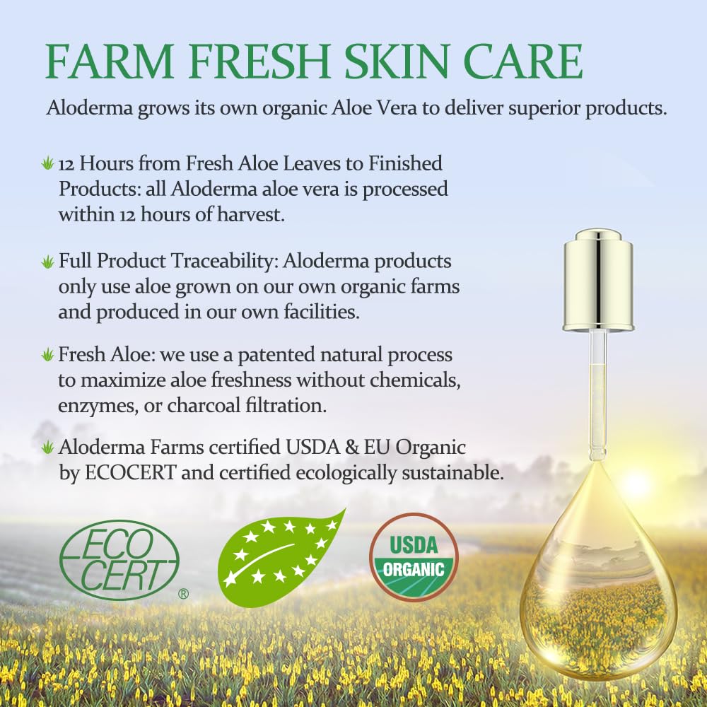 Aloderma gel aloe vera para cabello y cuero cabelludo, nutrición ligera.