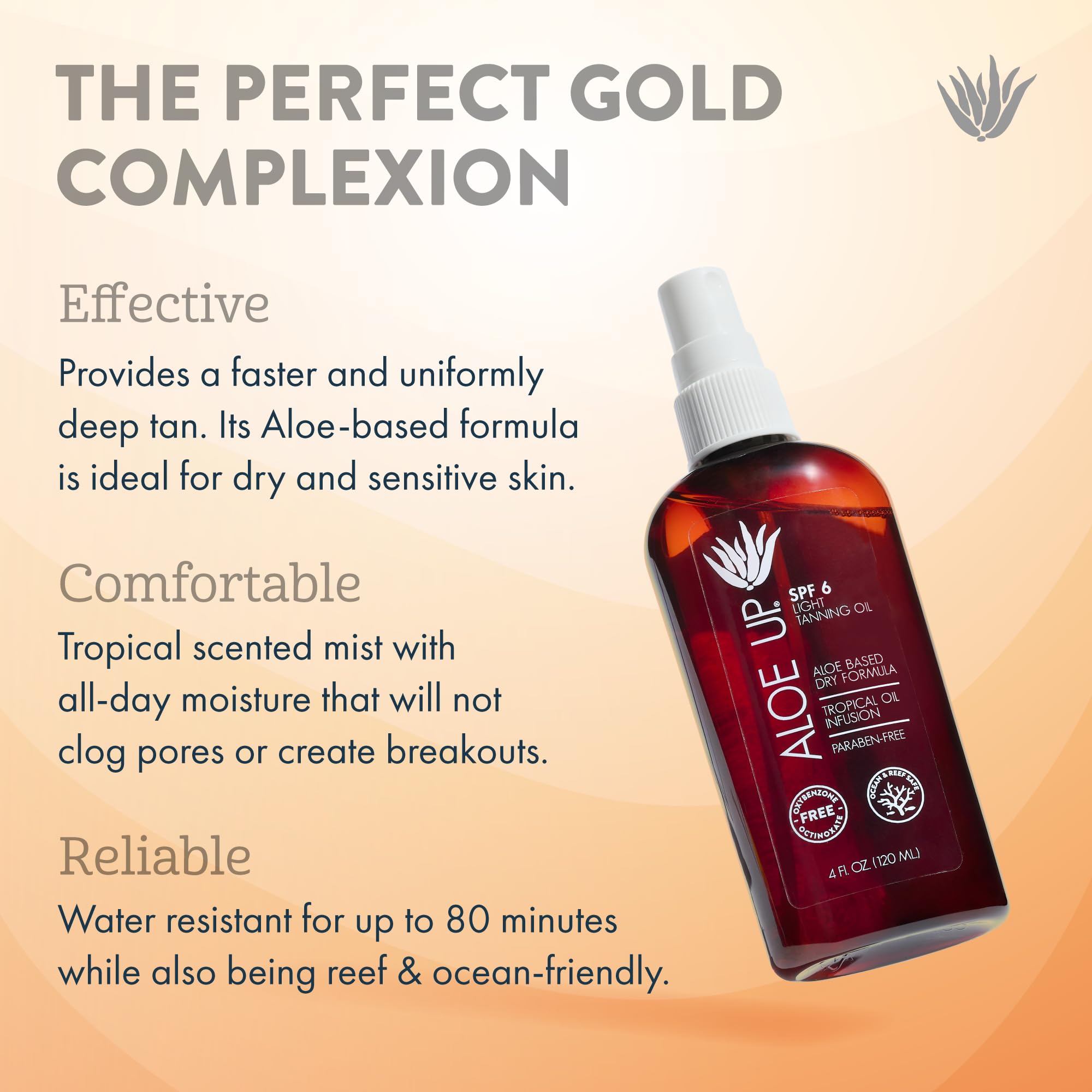 Aloe Up: aplicación de aceite seco para piel no grasa.