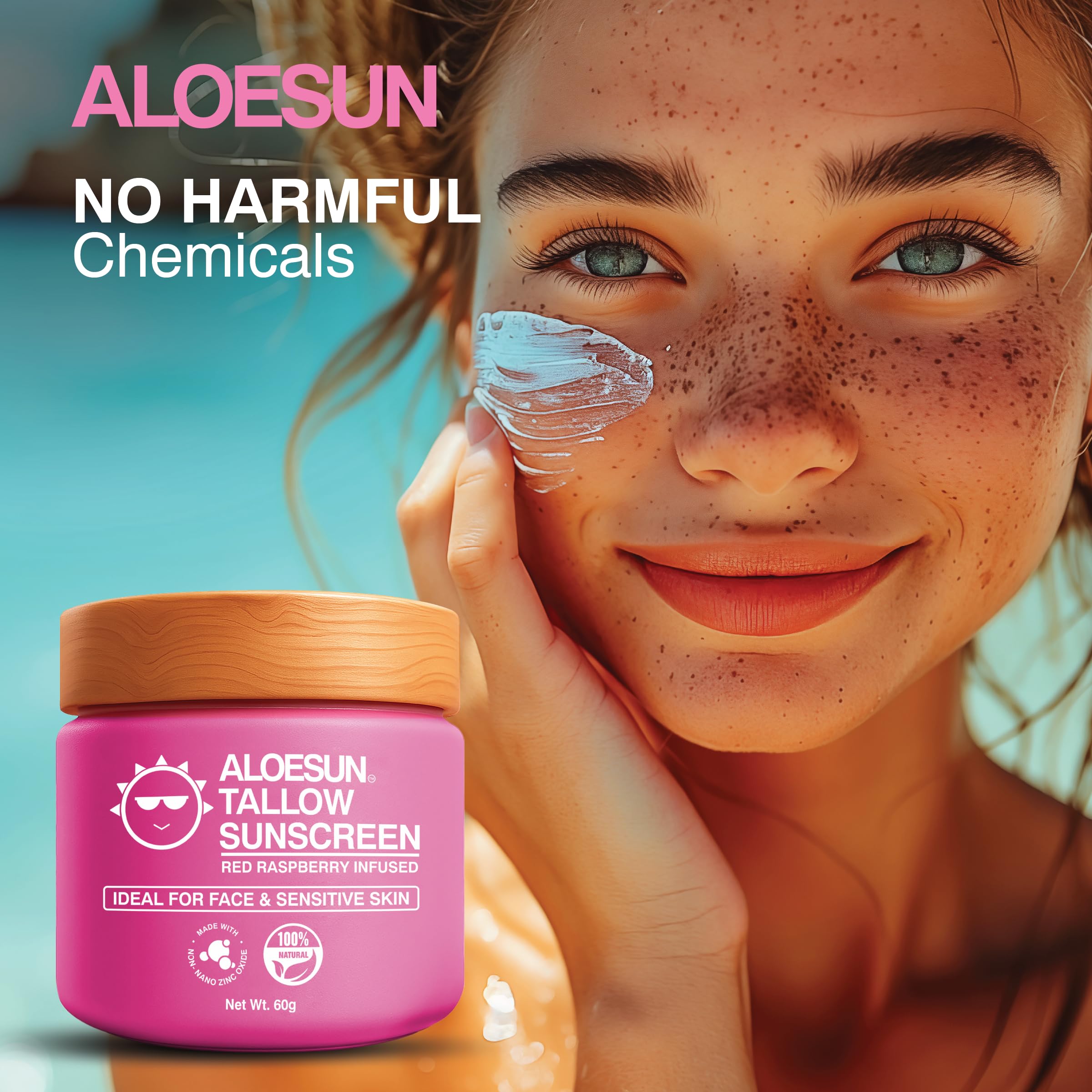 AloSun non-nano zinc oxide for mineral protection on sensitive skin
