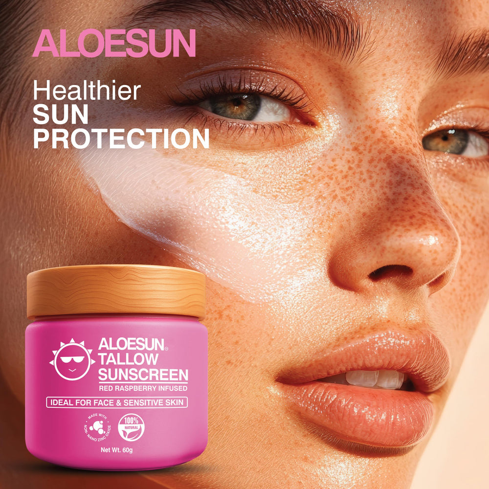 AloSun silky texture application on face and body for comfortable wear