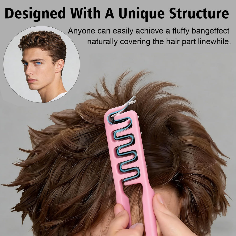 Alonekiss detangling and bang shaping tool for quick on-the-go edits.
