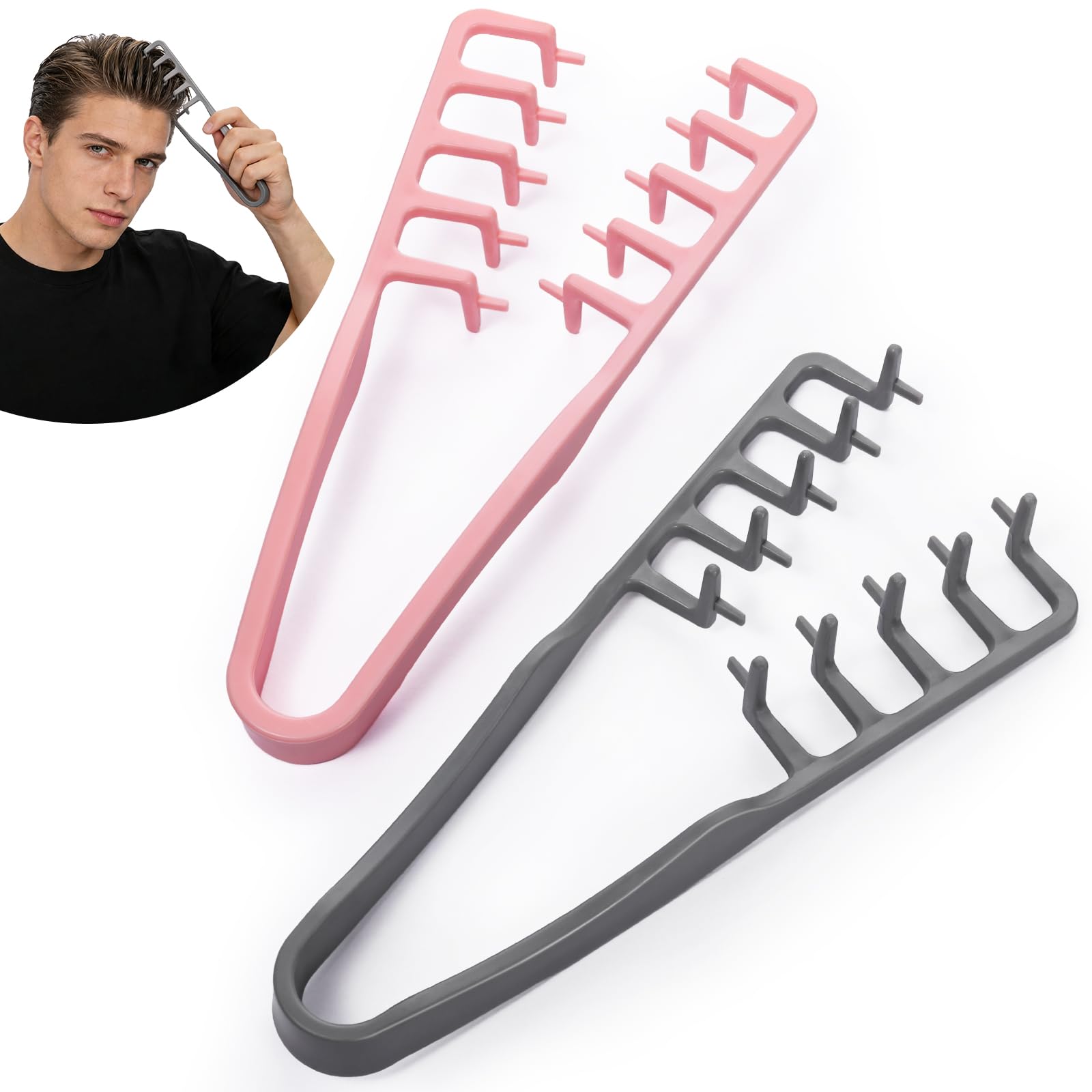 Alonekiss texture comb wide-tooth dual-purpose for easy styling and detangling.