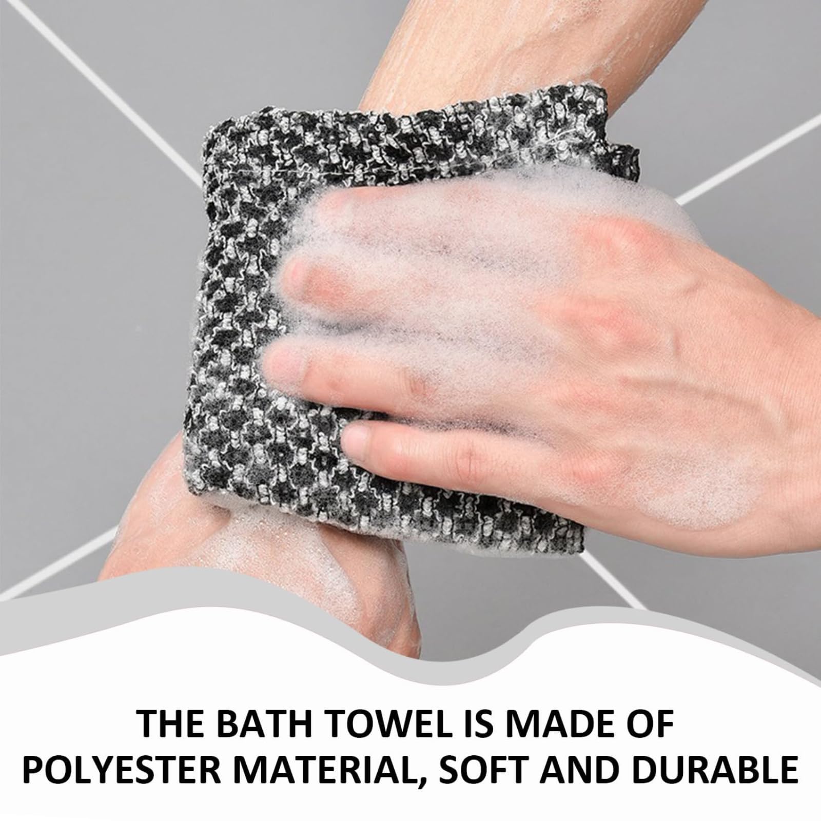 Alorin Toalla detalle hexagonal que ayuda a remover impurezas de la piel.