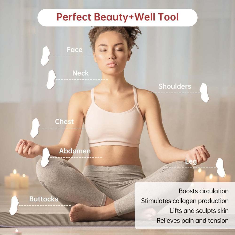 ALOYGUZ lymphatic drainage gua sha promotes gentle massage around eyes and cheeks