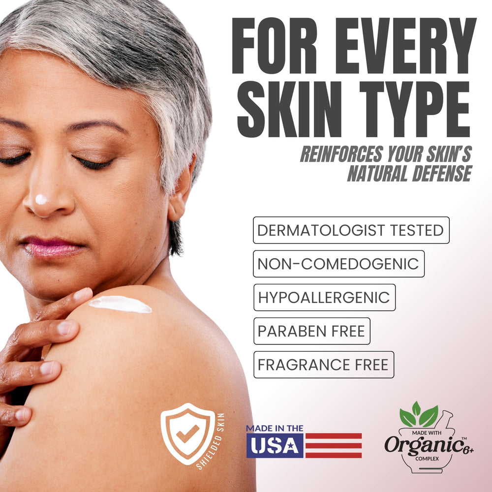 Alozera Made-in-USA Organic Ingredients packaging emphasizing plant-powered care