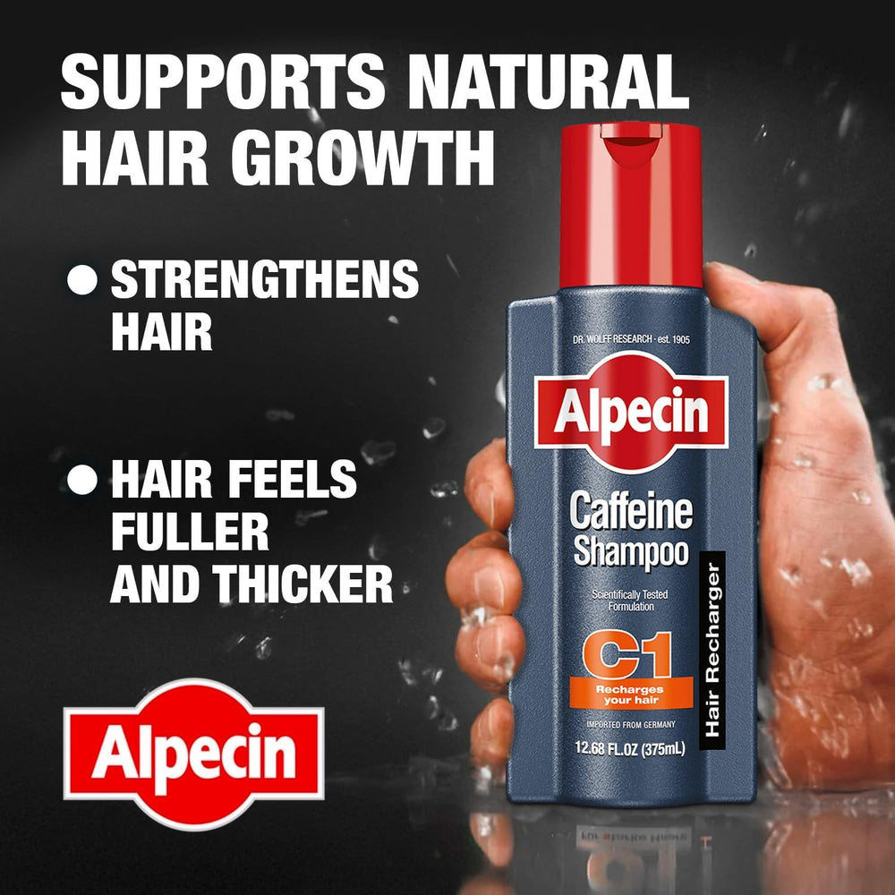 Alpecin C1 label highlights German engineering for hair health