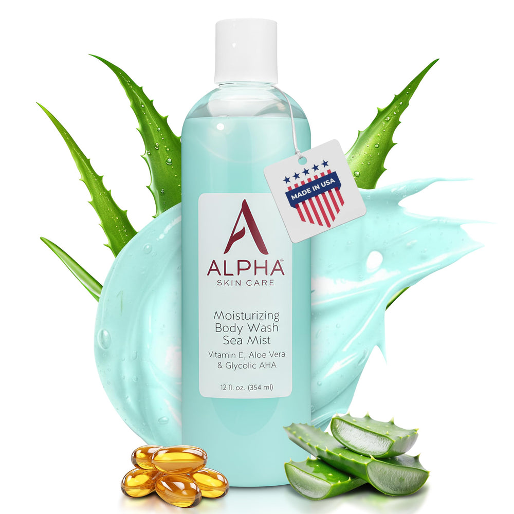 Alpha Skin Care: botella-gel-ducha promueve piel suave e hidratada.