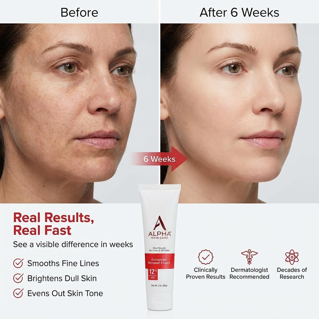 Alpha crema anti edad con ácido glicólico 12: exfoliación suave para piel radiante.