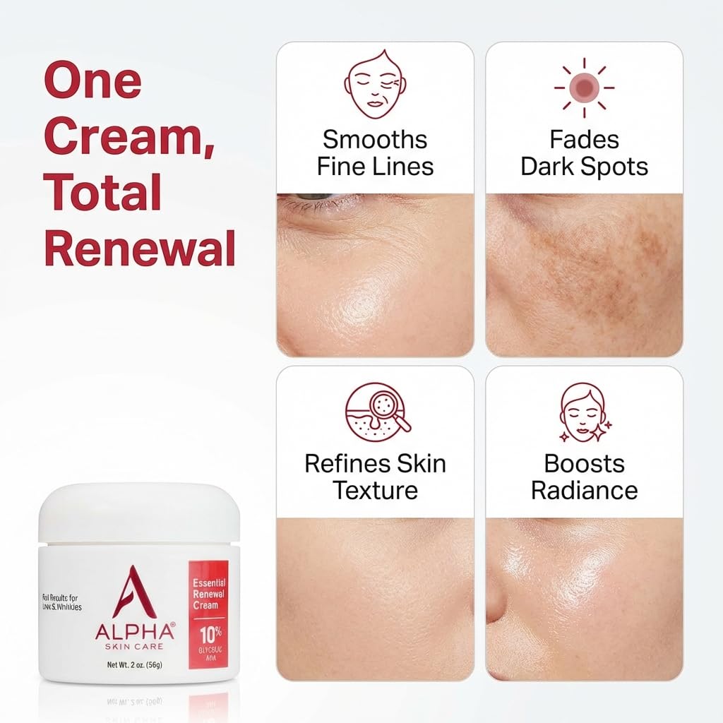 Ingredientes clave de Alpha Skin Care con vitaminas para el cuidado diario.