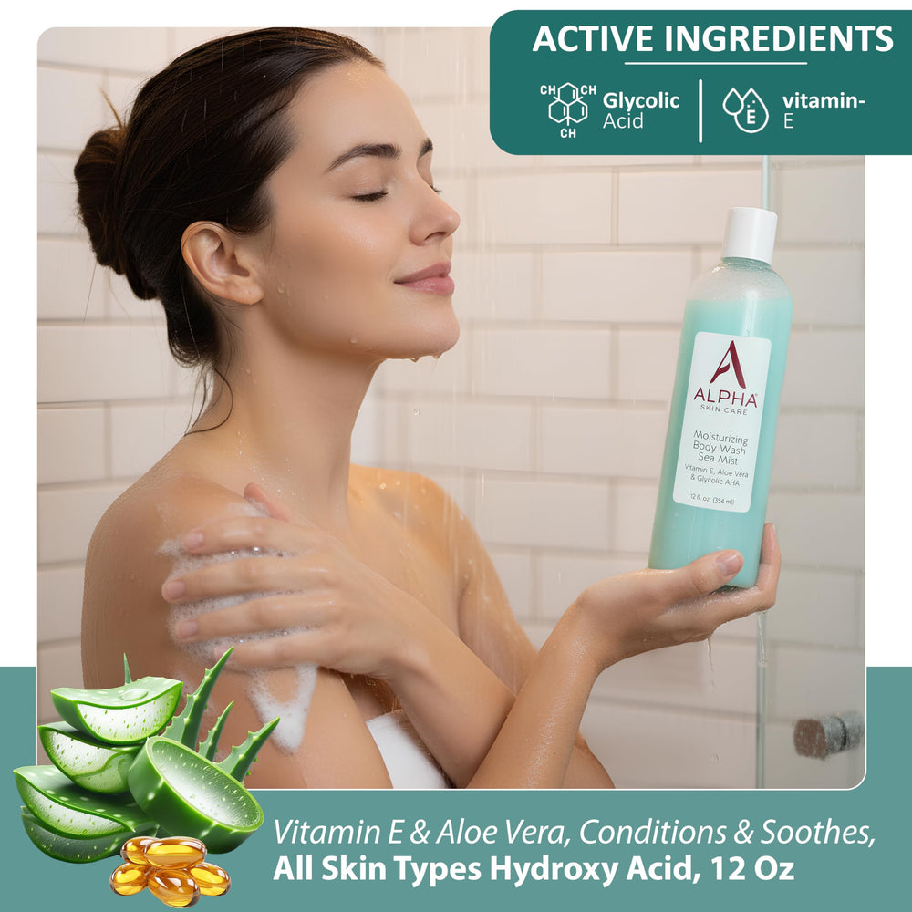 Alpha Skin Care: piel hidratada tras la ducha diaria.