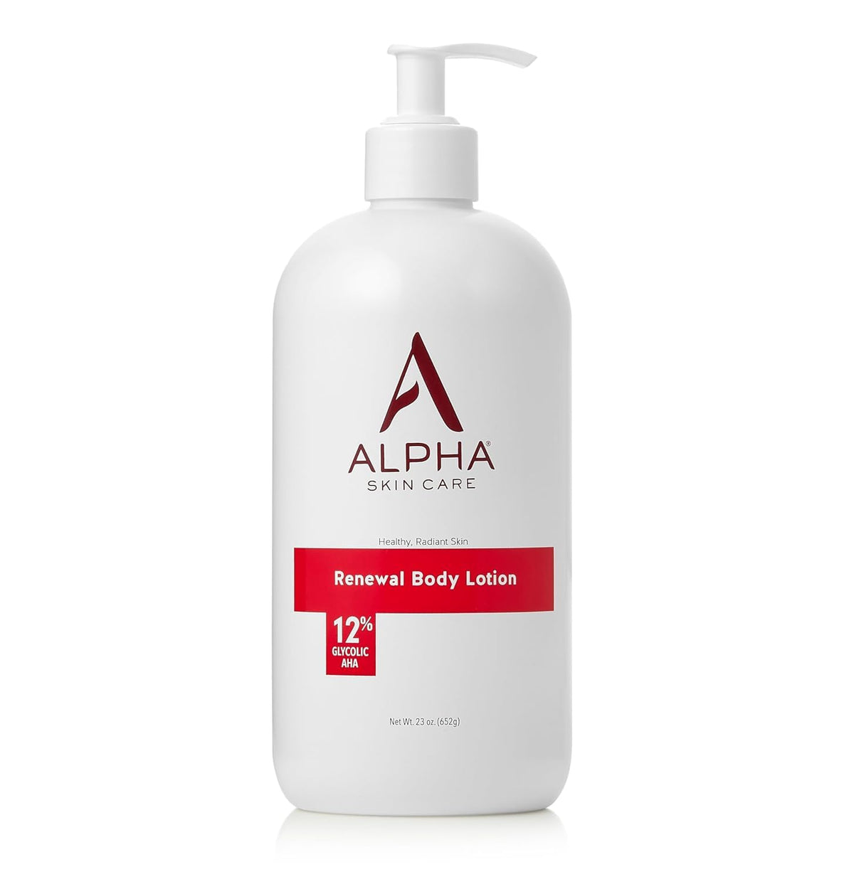 Alpha Skin Care Revitalizing Body Lotion bottle front for daily hydration.