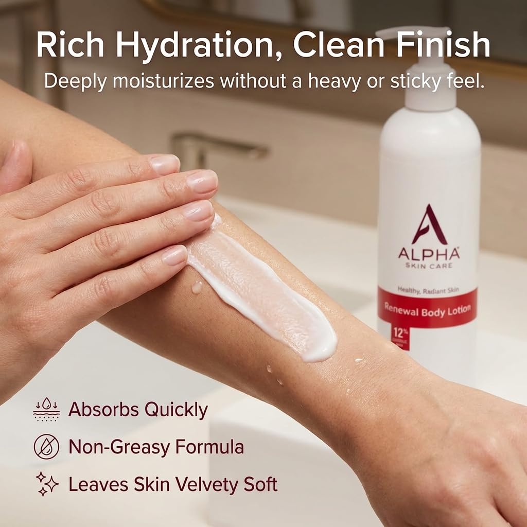 Alpha Skin Care Revitalizing Cream Texture emphasizes quick absorption and daily use