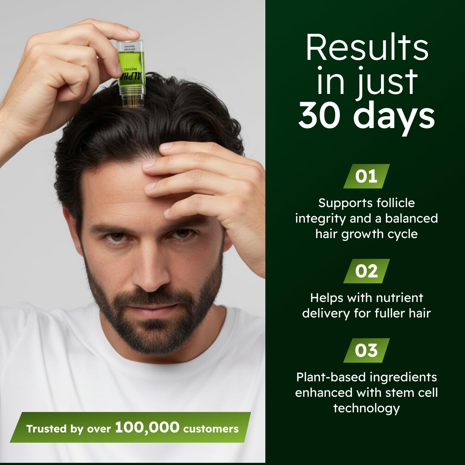 Alphainfuse botanicals with ginseng and eclipta prostrata visible