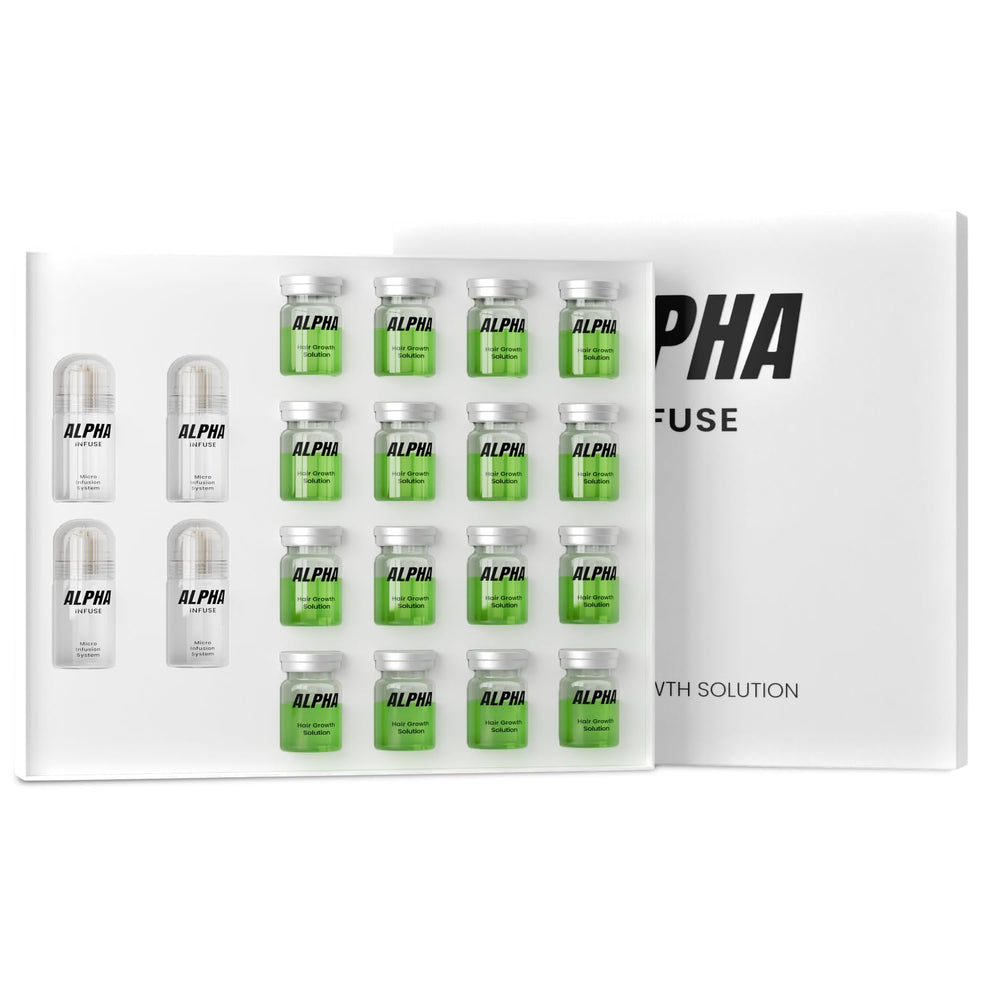 Alphainfuse Scalp Nourishing Serum bottle closeup for daily scalp care